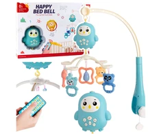 Lean Toys Muzikinė karuselė su lempa ir barškučiais kūdikiams