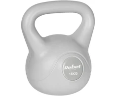 Kettlebell Bituminis svarmuo 16 kg pilkas REBEL ACTIVE