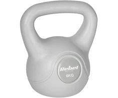 Kettlebell Bituminis svarmuo 6kg pilkas REBEL ACTIVE