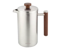 King Hoff Zaparzacz, french press, 1l, podwójne ścianki, drewniany uchwyt
