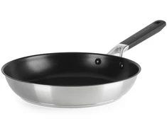 KitchenAid - KA-Classic nerūdijančio plieno keptuvė su atvira rankena - sidabrinė - 28 cm