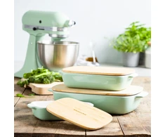KitchenAid - Mažas kepimo indas su dangteliu - pistacijų