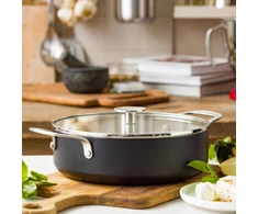 KitchenAid - Spalvota aliuminio keptuvė su 2 šoninėmis rankenomis - matinės juodos spalvos - 24 cm