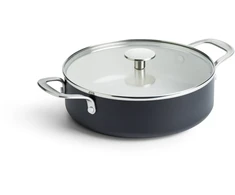 KitchenAid - Spalvota aliuminio keptuvė su 2 šoninėmis rankenomis - matinės juodos spalvos - 24 cm