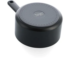 KitchenAid - Spalvotas aliuminio puodas su dangčiu - matinės juodos spalvos - 16 cm