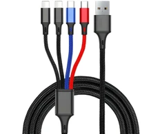 Kk25 Įkrovimo kabelis 4 viename, 120 cm