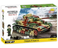 Cobi Konstruktoriaus kaladėlės WWII PZKPFW IV AUSF.G, 1107 kaladėlių