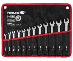 Terkšlinis ir žiedinis raktas, 12 vnt. (8-19 mm), proline "hd"