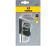 Klucze Šešiakampiai raktai 1,5–10 mm, 9 vnt. rinkinys