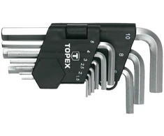 Klucze Šešiakampiai raktai 1,5–10 mm, 9 vnt. rinkinys