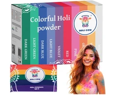 Holi Color Powder Set 10x100g Holi Cow 27334
