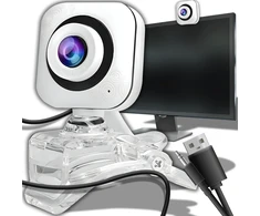 Kompiuterio internetinė kamera su segtuku, kamera pamokoms + USB mikrofonas