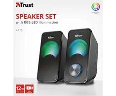 Kompiuterio kolonėlės TRUST ARYS COMPACT 2.0 garsiakalbis RGB