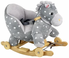 Lean Toys Supuoklinis arkliukas su baltais taškeliais, 46 cm