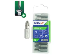 Dedra Atsuktuvo antgaliai Pozidriv PZ2x25mm10vnt plast deute