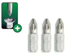 Dedra Atsuktuvo antgaliai Pozidriv PZ2x25mm 3vnt blisteris
