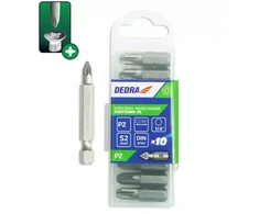Dedra Atsuktuvo antgaliai Pozidriv PZ2x50mm10vnt plast deute
