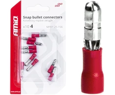 Izoliuoti cilindriniai kištukai 4 mm, 0,5–1,5 mm², 10 a, 10 vnt. amio-03071
