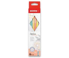 Kores - Grafitos Style - Pasteliniai - 6 vnt. pakuotė - Mokykliniai pieštukai (792803)
