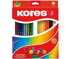 Kores - Kolores - šešiakampiai 24 spalvoti pieštukai (96324)