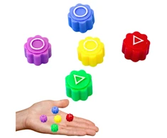 Lean Toys Gonggi žaidimo kauliukai, 5 vnt.