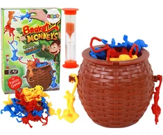 Stalo žaidimas Lean Toys Krepšelis krentančių beždžionių