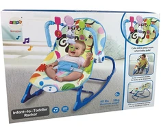 Lean Toys 2-in-1 sūpuoklės-kėdutė su zebru