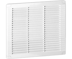 Kratka Grotelės su galiniais dangteliais 250x250, baltos