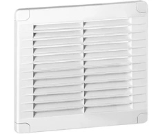 Kratka Grotelės su galiniais dangteliais 150x150, baltos
