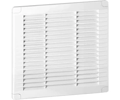 Kratka Grotelės su galiniais dangteliais 200x200, baltos