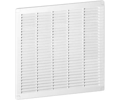 Kratka Grotelės su galiniais dangteliais 300x300, baltos