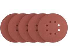 Krążki Šlifavimo diskai su lipdukais, 150 mm, P150, 5 vnt., su 8 skylėmis