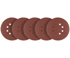 Krążki Šlifavimo diskai su lipdukais, 150 mm, P100, 5 vnt., su 8 skylėmis