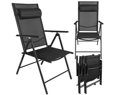 Gardlov juodas folding garden chair, 2 pieces
