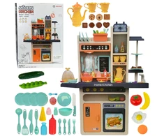 Lean Toys Vaikiška virtuvėlė su šviesos efektais ir priedais