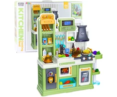 Lean Toys Žaislinė virtuvė su garais ir vandens cirkuliacija, 64 vnt.