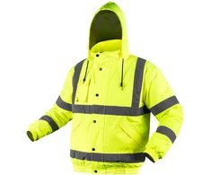 Kurtka Striukė Gerai matoma darbo striukė, lengvai paminkštinta, bomberinė striukė, geltona, S dydis