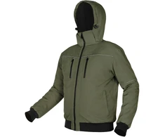 Kurtka Striukė OUTDOOR pašiltinta striukė su gobtuvu, žalia, M dydis