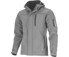 Kurtka Striukė Softshell striukė su gobtuvu, pašiltinta, pilka, "2xl", ce, lahti