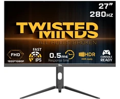„Twisted Minds“ – „Supreme“ serijos plokščias 27 colių FHD – 280 Hz 0,5 ms spartos IPS HDMI 2.1 žaidimų monitorius