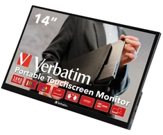Laikiklis „Verbatim PMT-14“ nešiojamas jutiklinis monitorius, 14 colių, „Full HD 1080p“, metalinis korpusas