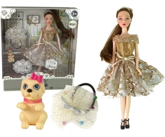 Lean Toys Lėlė Emily Leantoys, su šunimi
