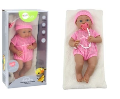 Lean Toys Kūdikis lėlė su rožiniais drabužiais LeanToys