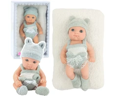 Lean Toys Lėlė kūdikis su antklode 18 cm