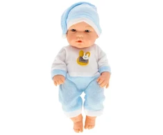 Lean Toys Lėlė kūdikis mėlyna pižama 30 cm