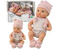 Lean Toys Lėlė kūdikis 18 cm su rožiniais akcentais
