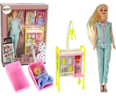 Lean Toys Lėlės rinkinys Daktarė