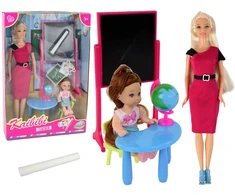 Lean Toys Lėlė mokytoja su mokine Kaibibi