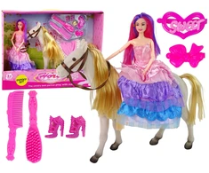 Princesės lėlė su baltu poniu Lean Toys
