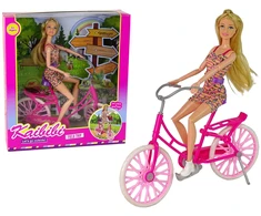 Lean Toys Lėlė su dviračiu